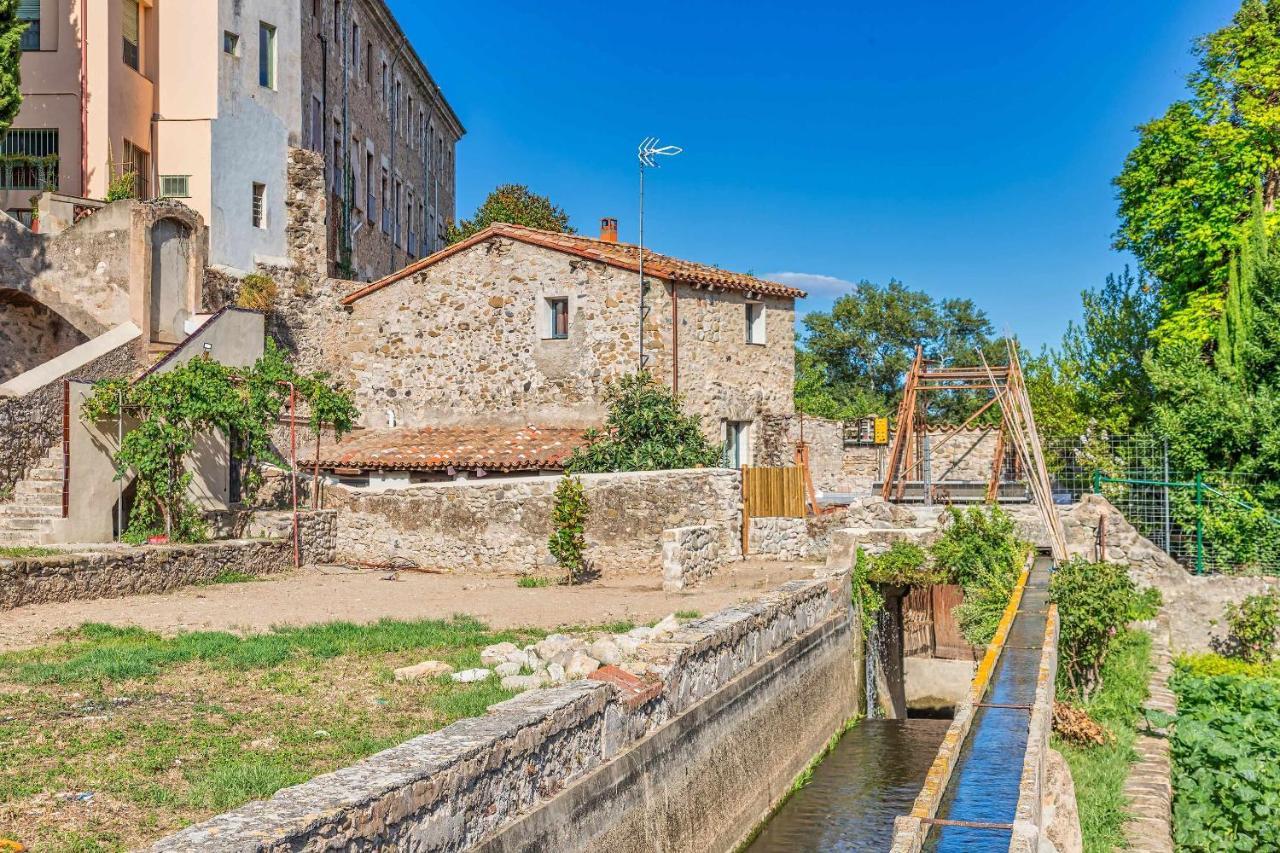 El Molino De Besalu Casa Con Jardin Villa Buitenkant foto
